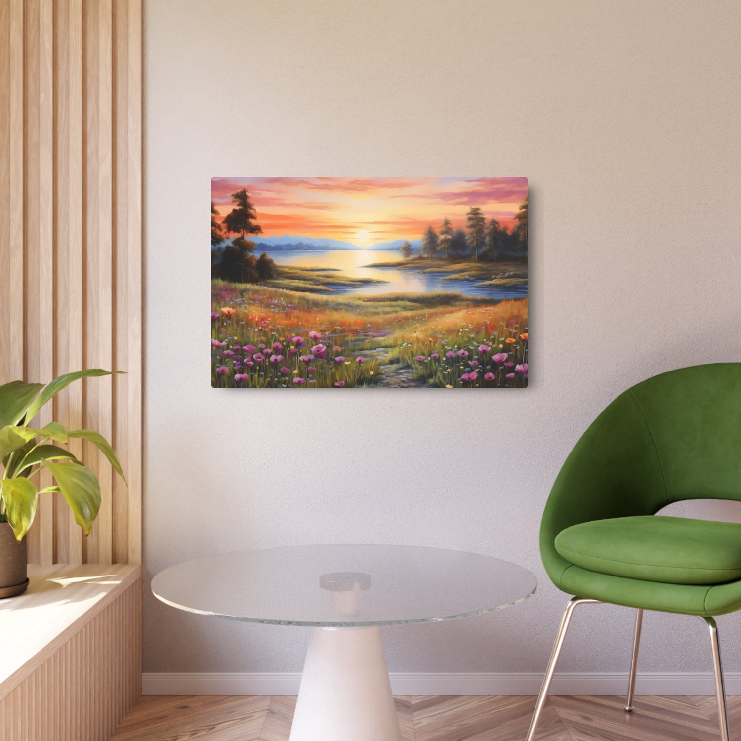 Metal ArtSunset Meadow Landscape Wall Art - The Art Hub
