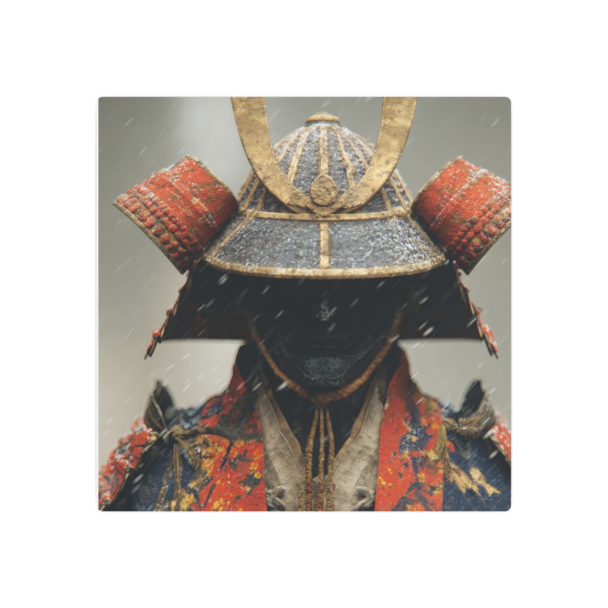 Samurai Armor Metal Art Sign — Vintage Japanese Warrior Wall Decor