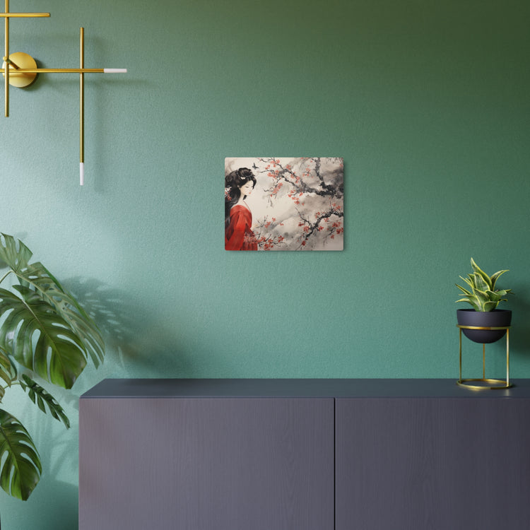 Geisha Cherry Blossom Metal Art Japanese-Inspired Wall Decor - The Art Hub