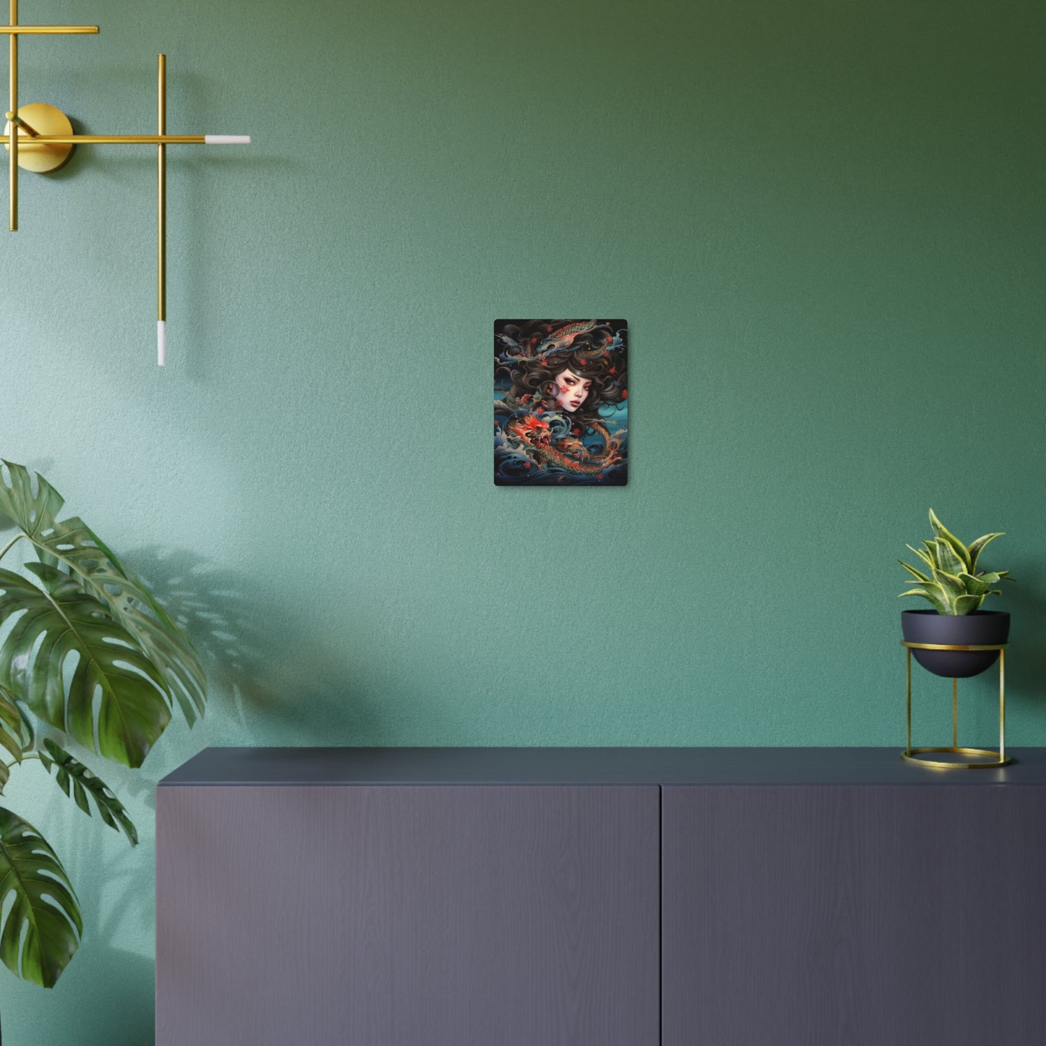 Dragon Maiden Metal Art — Asian Fantasy Portrait Wall Decor - The Art Hub