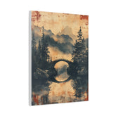 Chinese Landscape Painting Art — Misty Forest Landscape Matte Stretched Print - The Art Hub