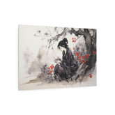 Metal Art Ink Wash Geisha Scene Wall Decor - The Art Hub
