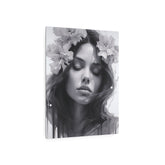 Metal Art — Beautiful Girl Floral Portrait Wall Decor - The Art Hub