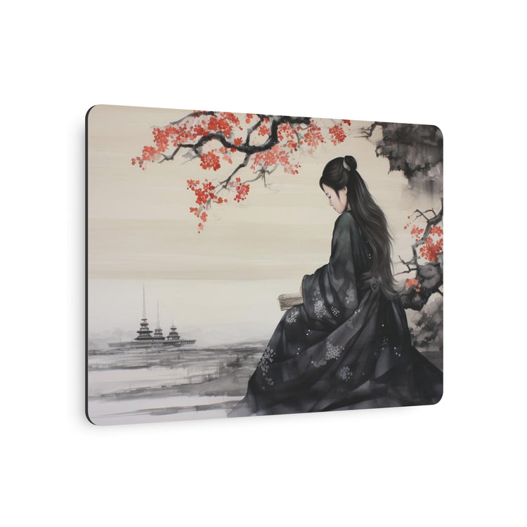 Metal Art Japanese Geisha Landscape Wall Art - The Art Hub