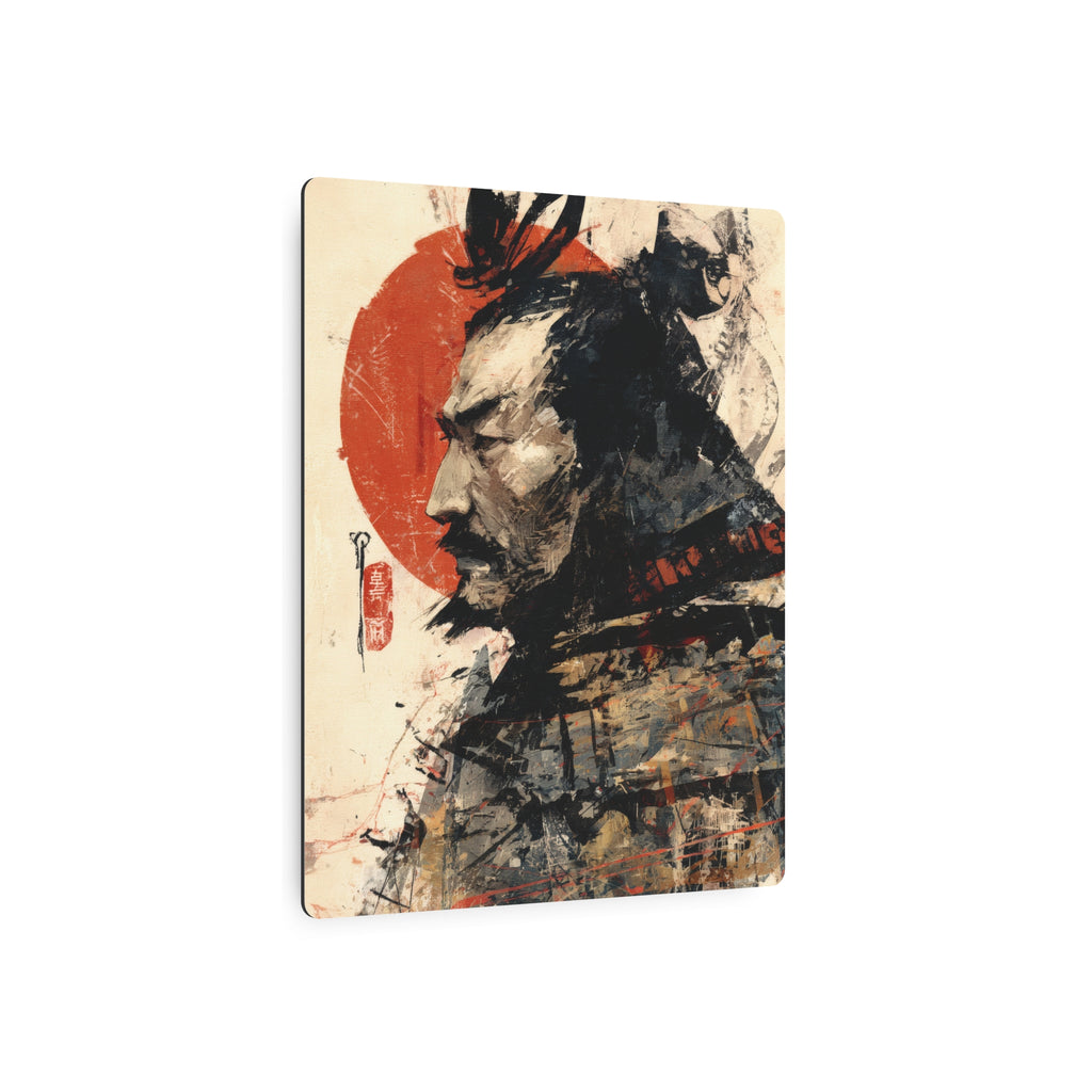 Samurai Metal Art Sign — Japanese Warrior Wall Decor