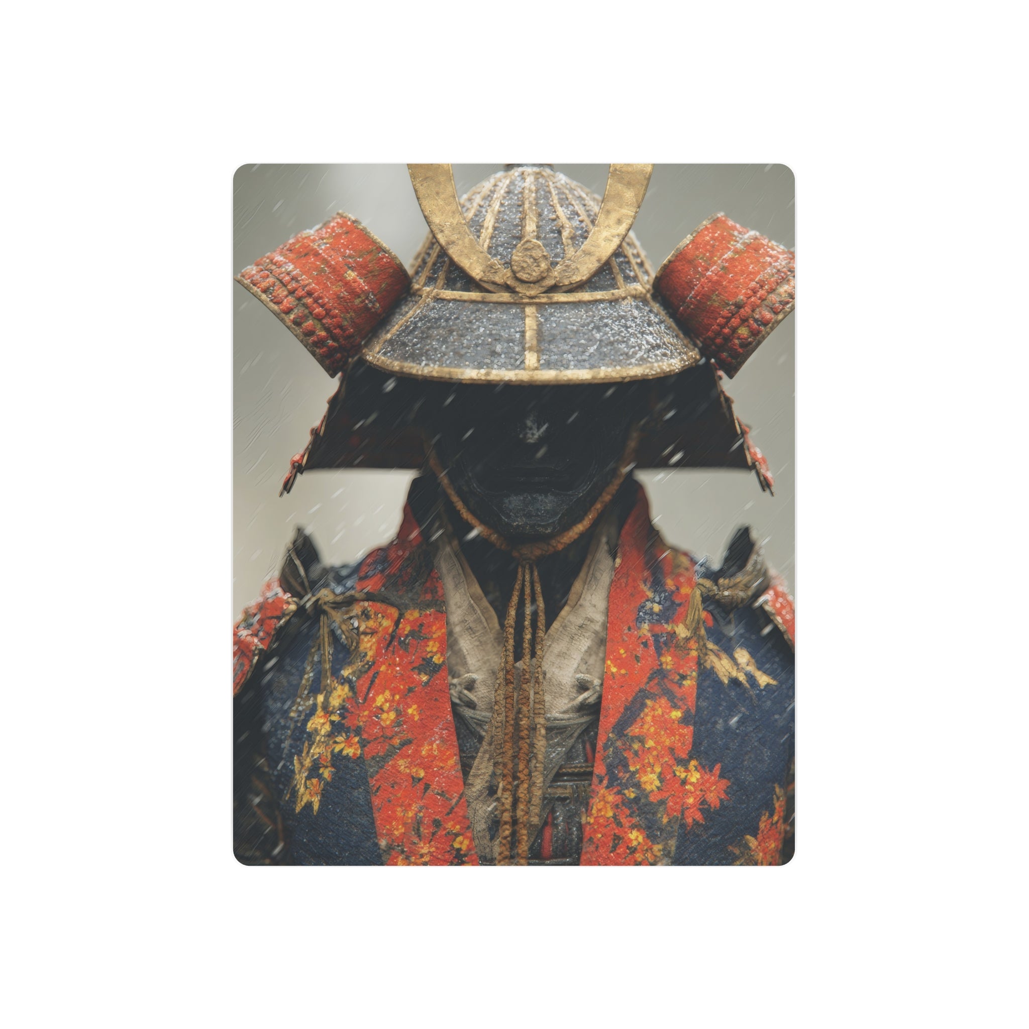 Samurai Armor Metal Art Sign — Vintage Japanese Warrior Wall Decor