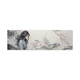 Canvas Wall Art Serene Geisha in Misty Cherry Blossom - The Art Hub