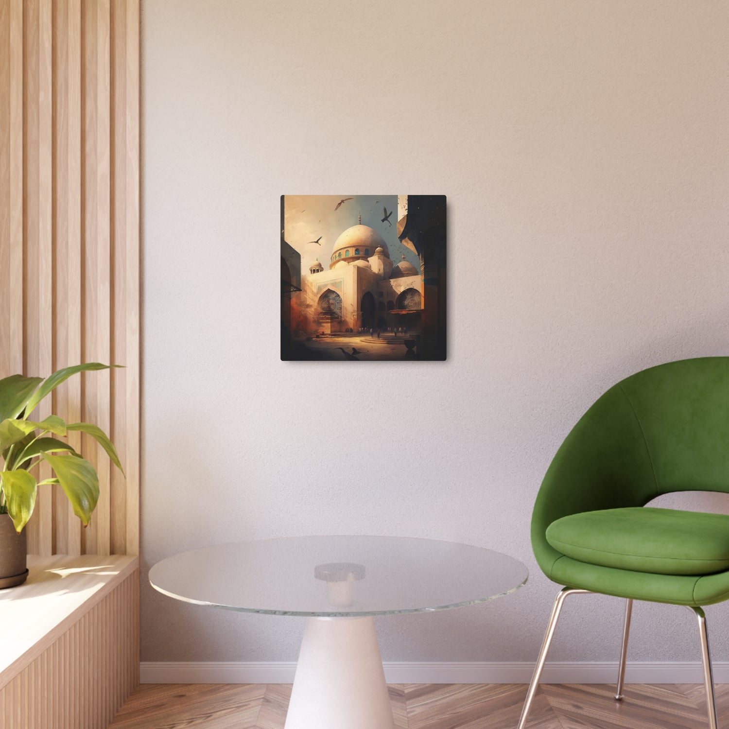 Islamic Mosque Metal Art Desert Sunrise Architectural Wall Decor - The Art Hub