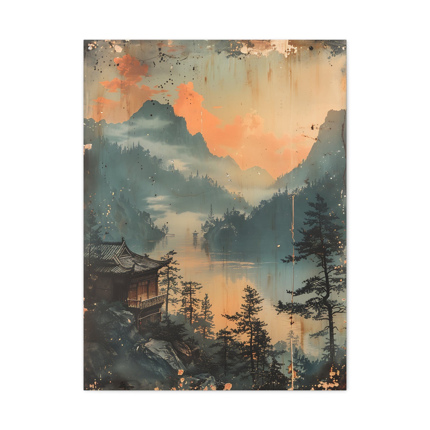 Chinese Landscape Art — Tranquil Mountain Lake Landscape - The Art Hub