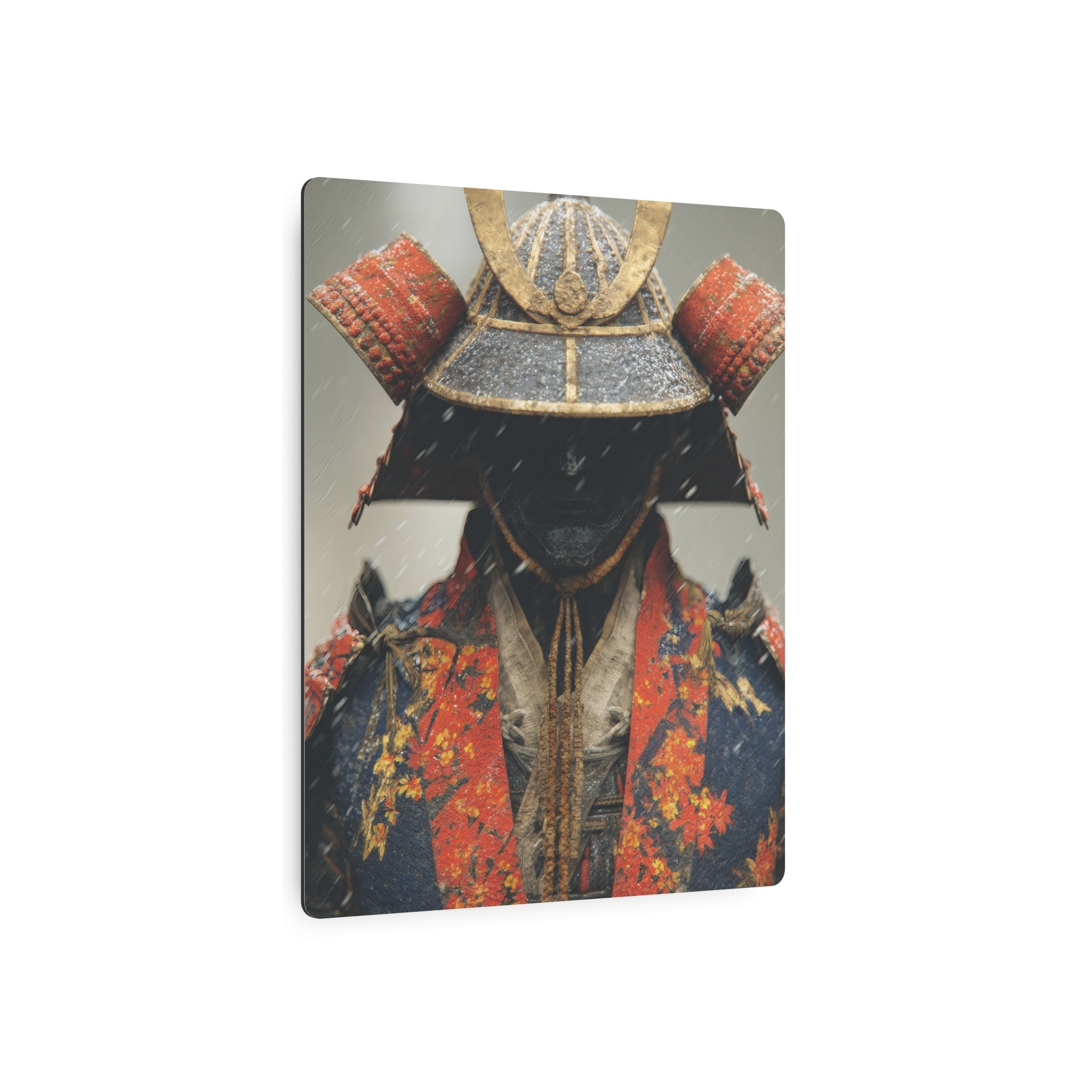 Samurai Armor Metal Art Sign — Vintage Japanese Warrior Wall Decor