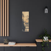 Serene Mountain Bridge Canvas Wall Art — East Asian Landscape Matte Stretched Print - The Art Hub