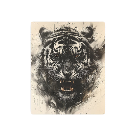 Roaring Tiger Metal Art Sign Fierce Wildlife Wall Decor - The Art Hub