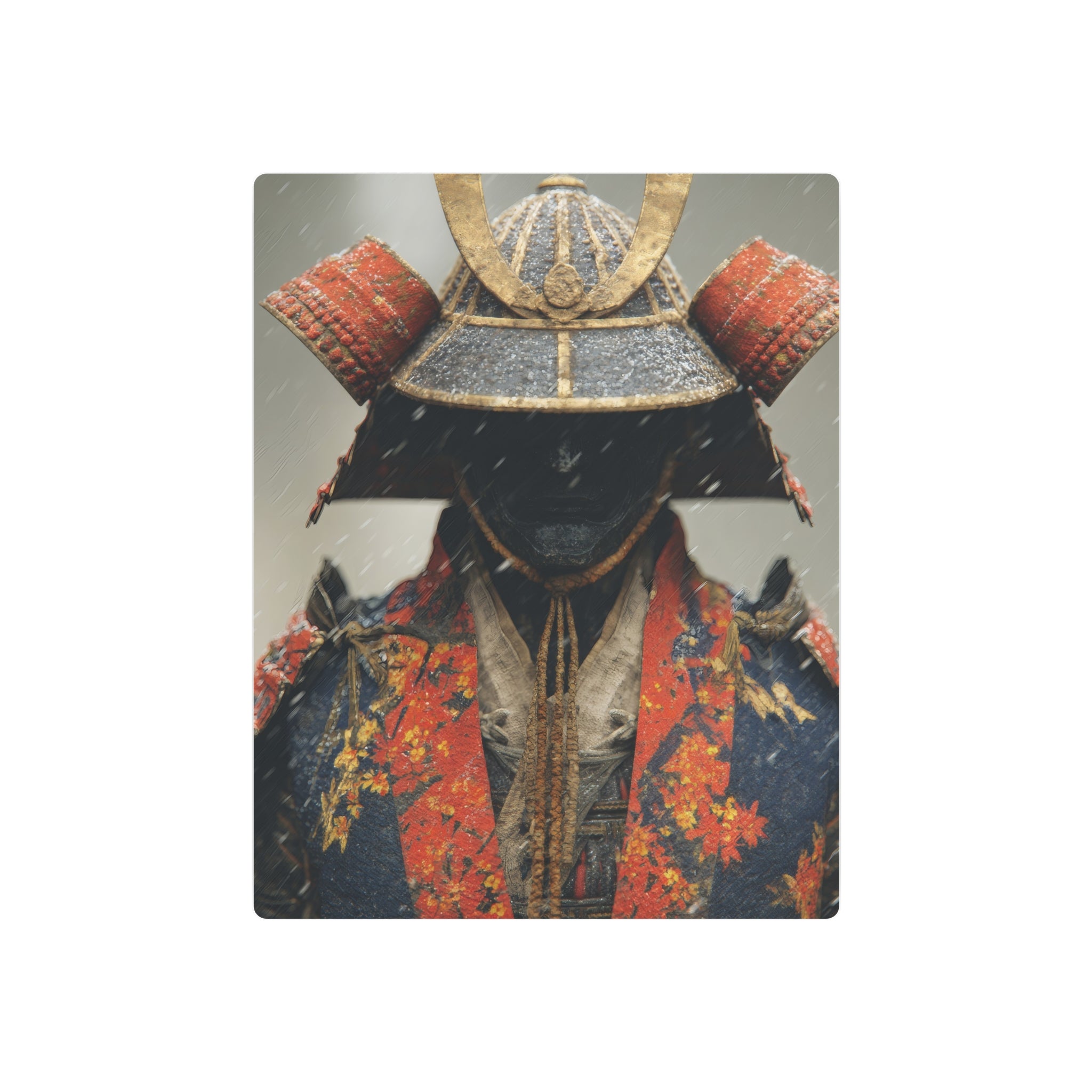 Samurai Armor Metal Art Sign — Vintage Japanese Warrior Wall Decor