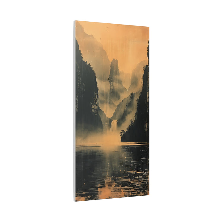 Chinese Landscape Art - Moody Mountain Lake Landscape Art - The Art Hub
