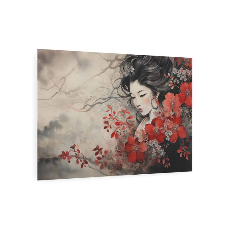 Oriental Geisha Metal Art Floral Japanese Wall Decor - The Art Hub