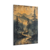 Mountain Mist Landscape Canvas Art— Rustic Pine Forest Wall Art - The Art Hub