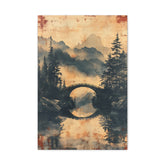 Chinese Landscape Painting Art — Misty Forest Landscape Matte Stretched Print - The Art Hub