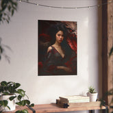 Dragon Empress Matte Poster — Dark Fantasy Portrait Wall Art - The Art Hub