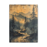 Mountain Mist Landscape Canvas Art— Rustic Pine Forest Wall Art - The Art Hub