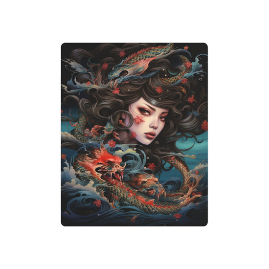 Dragon Maiden Metal Art — Asian Fantasy Portrait Wall Decor - The Art Hub
