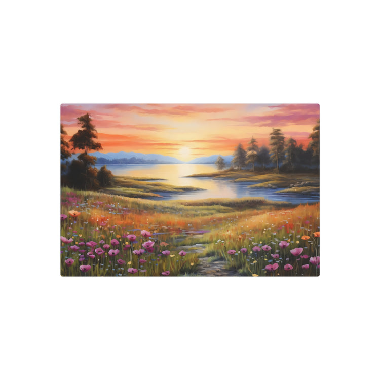 Metal ArtSunset Meadow Landscape Wall Art - The Art Hub