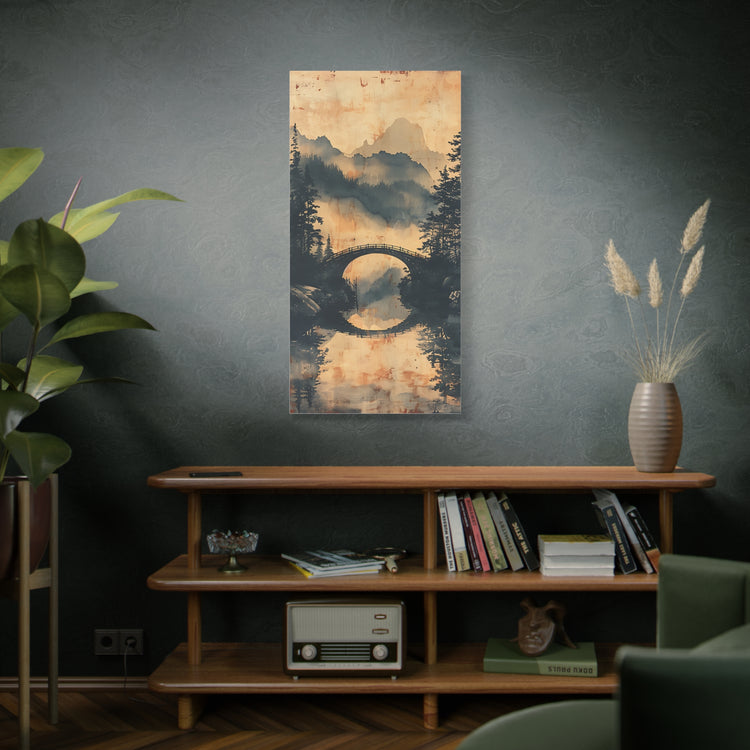 Chinese Landscape Painting Art — Misty Forest Landscape Matte Stretched Print - The Art Hub