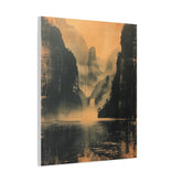 Chinese Landscape Art - Moody Mountain Lake Landscape Art - The Art Hub