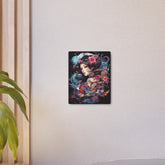 Japanese Floral Portrait Metal Art – Decorative Wall Plaque - The Art Hub