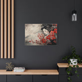Oriental Geisha Metal Art Floral Japanese Wall Decor - The Art Hub