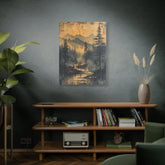 Mountain Mist Landscape Canvas Art— Rustic Pine Forest Wall Art - The Art Hub