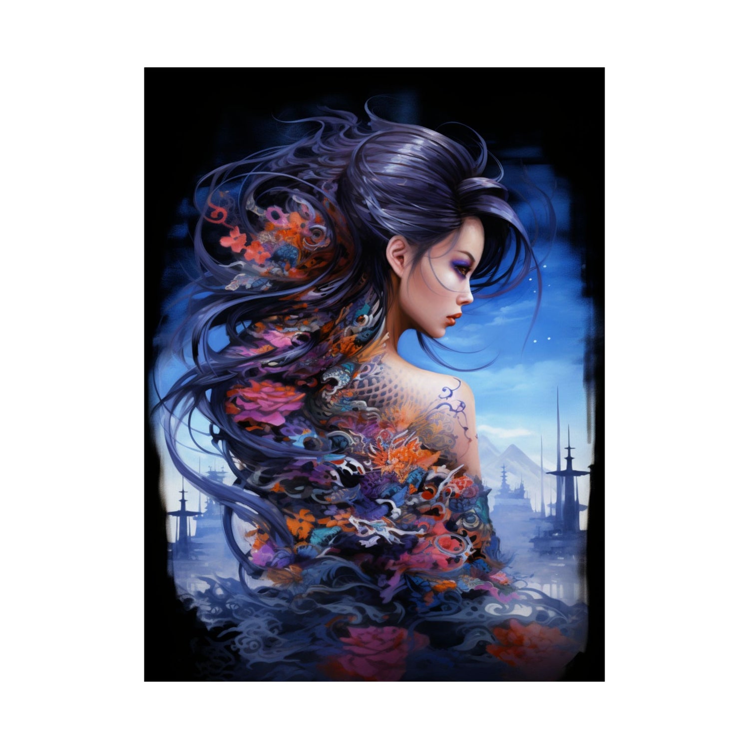 Fantasy Vertical Poster — Minimal Modern Wall Art - The Art Hub