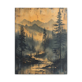 Mountain Mist Landscape Canvas Art— Rustic Pine Forest Wall Art - The Art Hub