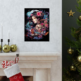 Matte Vertical Poster — Ethereal Floral Woman Art Print - The Art Hub