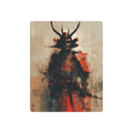 Samurai Metal Art Sign — Abstract Red Warrior Wall Decor