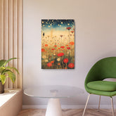 Wildflower Field Metal Art — Dreamy Poppy Meadow Wall Decor - The Art Hub