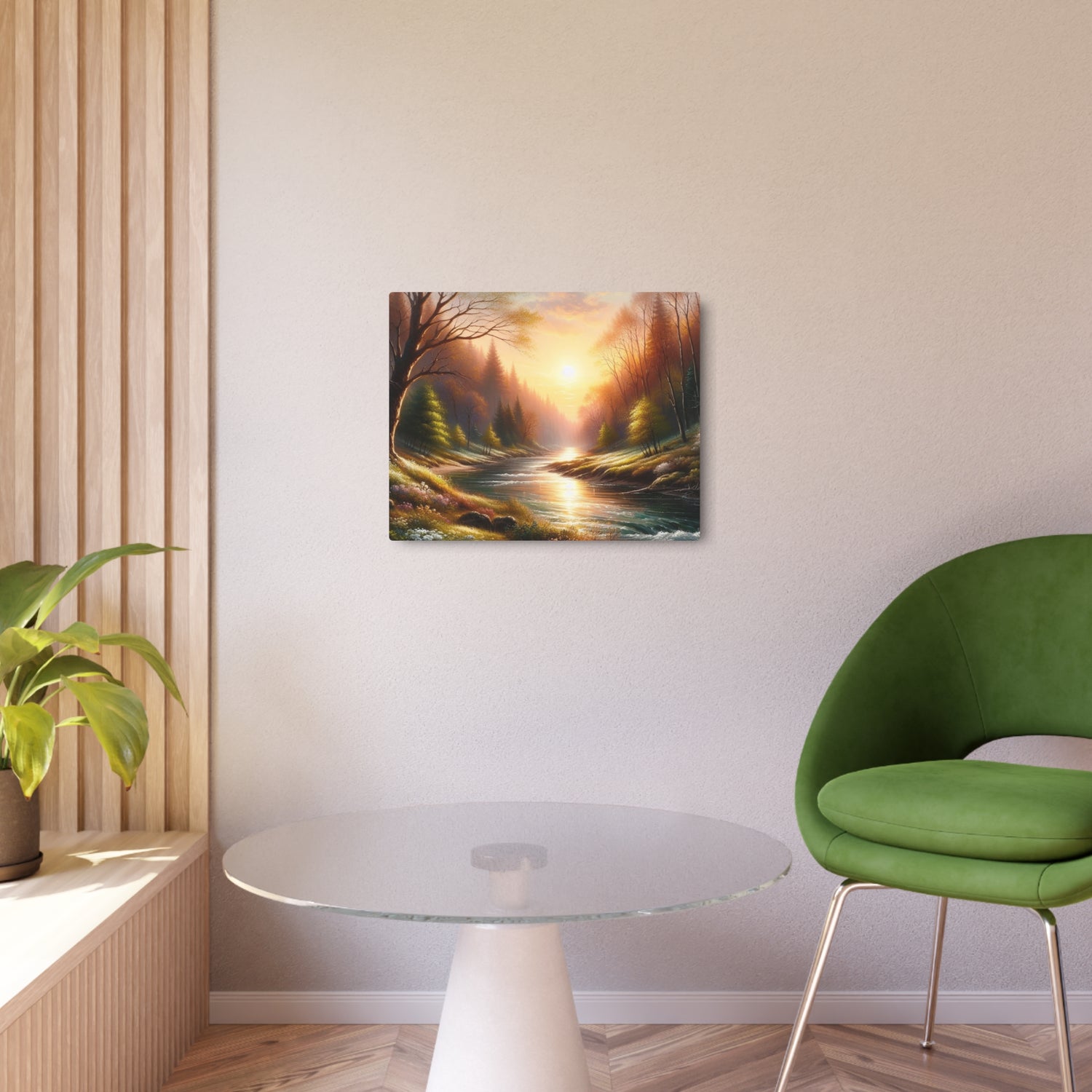 Metal Art Tranquil Sunset River Landscape Wall Decor - The Art Hub