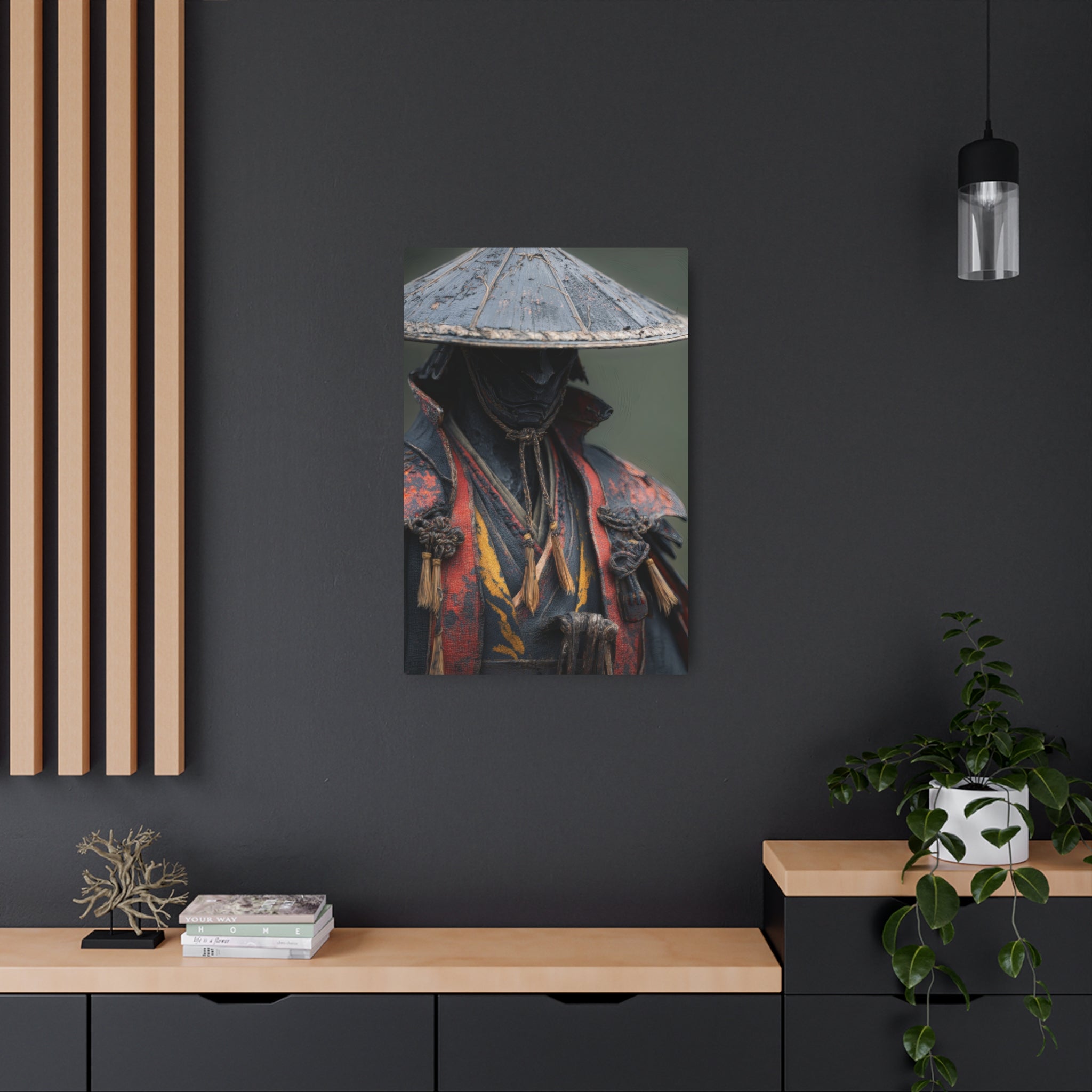 Metal Art Sign — Samurai Warrior Rustic Metal Wall Plaque