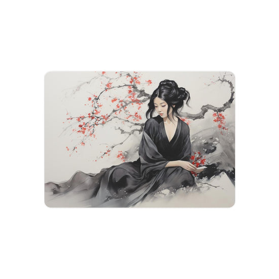 Metal Art Geisha with Cherry Blossoms Wall Art - The Art Hub