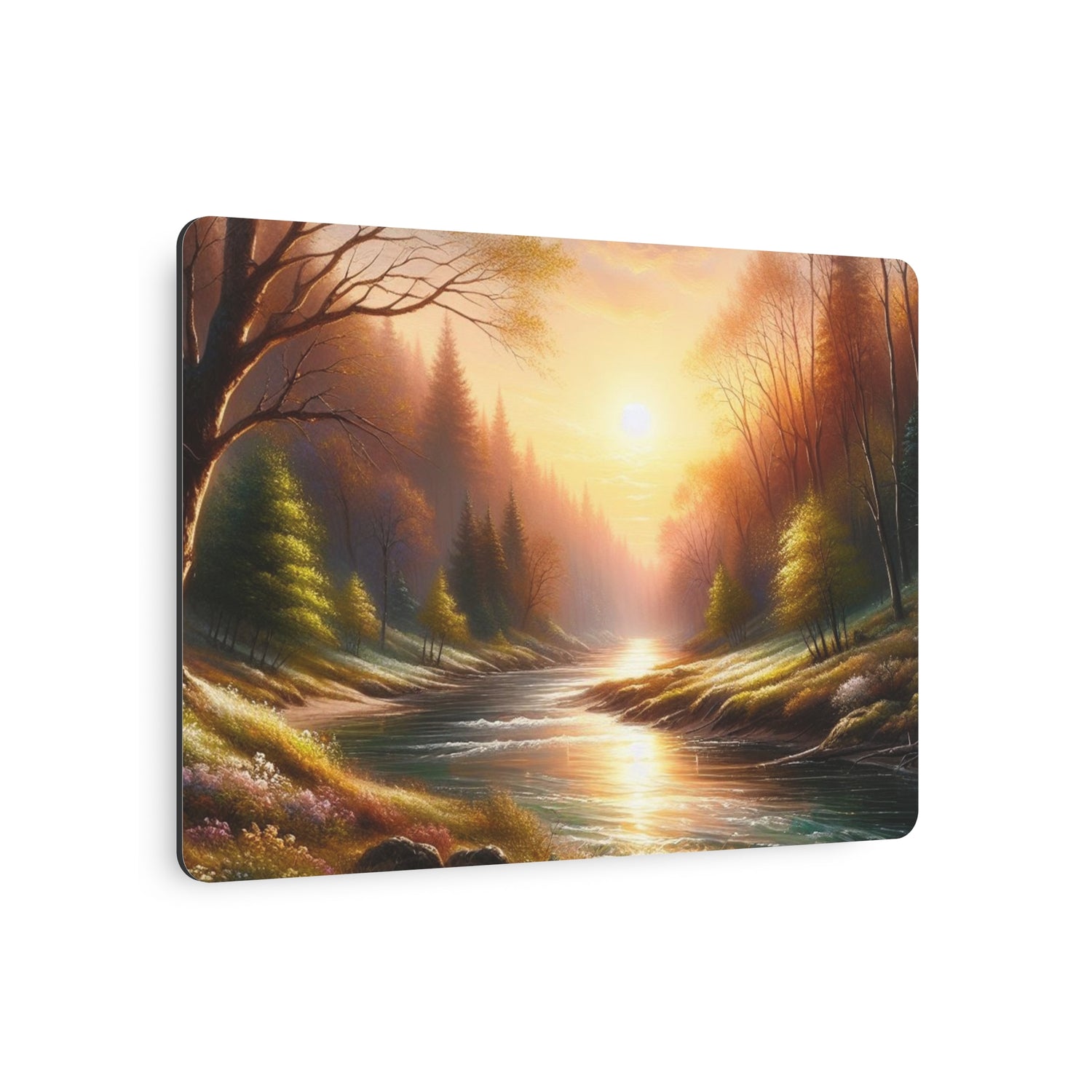 Metal Art Tranquil Sunset River Landscape Wall Decor - The Art Hub
