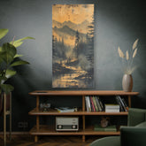 Mountain Mist Landscape Canvas Art— Rustic Pine Forest Wall Art - The Art Hub