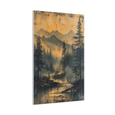 Mountain Mist Landscape Canvas Art— Rustic Pine Forest Wall Art - The Art Hub