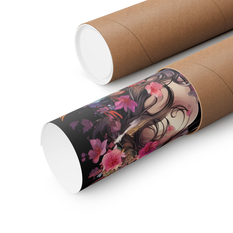 Matte Vertical Poster — Ethereal Floral Woman Art Print - The Art Hub