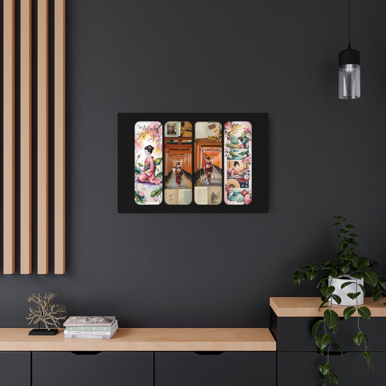 Asian Vintage Collage Metal Art - The Art Hub