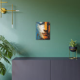 Abstract Face Metal Art Modern Textured Wall Decor - The Art Hub