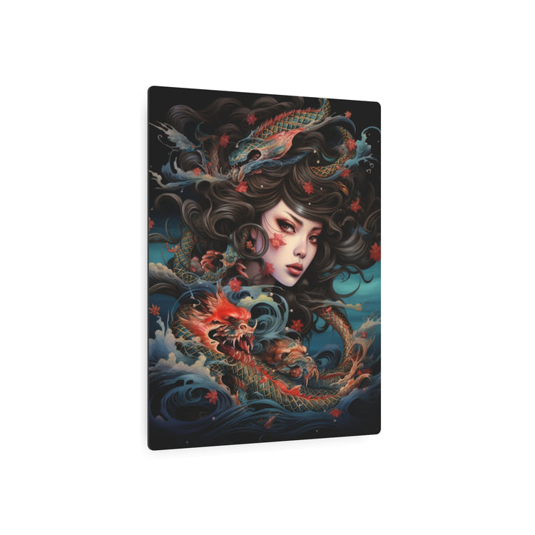 Dragon Maiden Metal Art — Asian Fantasy Portrait Wall Decor - The Art Hub