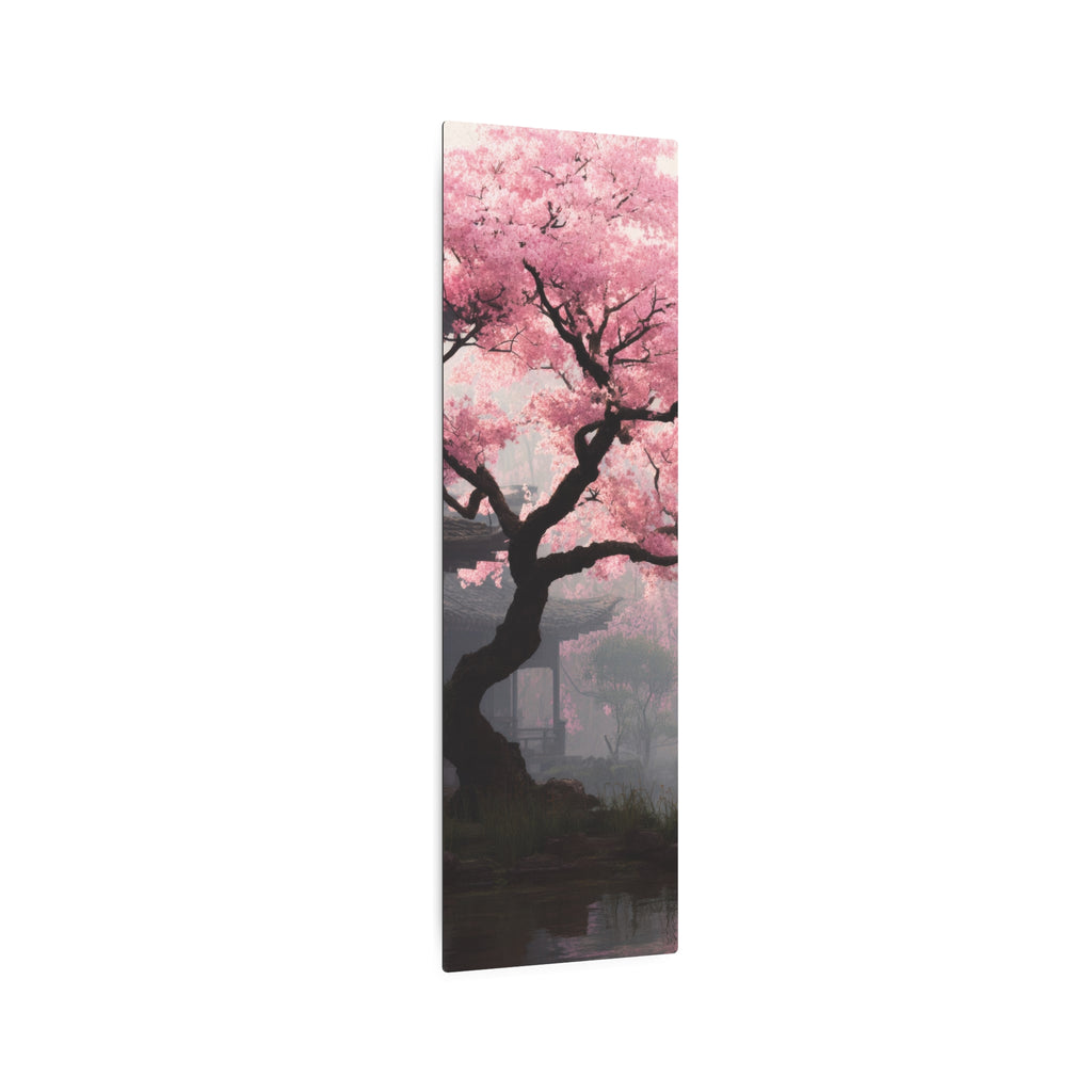 Cherry Blossom Metal Art Sign — Japanese Sakura Wall Decor