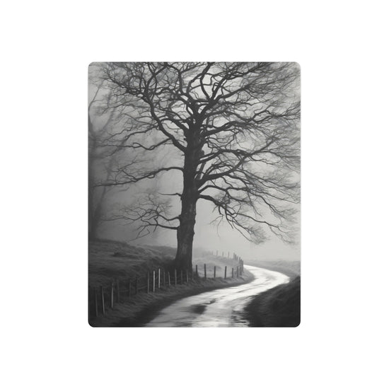 Metal Art Moody Black & White Tree Landscape Wall Plaque - The Art Hub