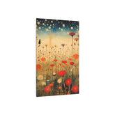 Wildflower Field Metal Art — Dreamy Poppy Meadow Wall Decor - The Art Hub