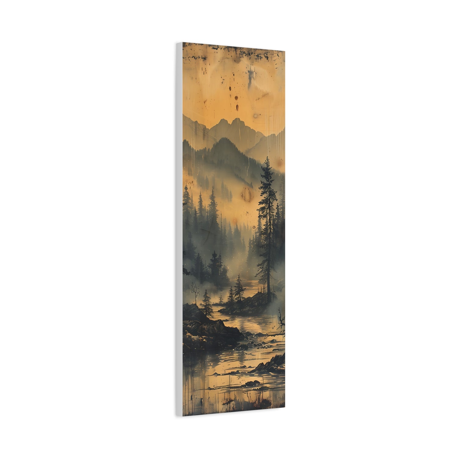 Mountain Mist Landscape Canvas Art— Rustic Pine Forest Wall Art - The Art Hub