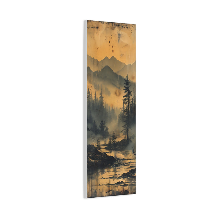 Mountain Mist Landscape Canvas Art— Rustic Pine Forest Wall Art - The Art Hub